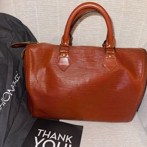 Vintage 1993 Louis Vuitton Epi Speedy 35 Kenyan Fawn